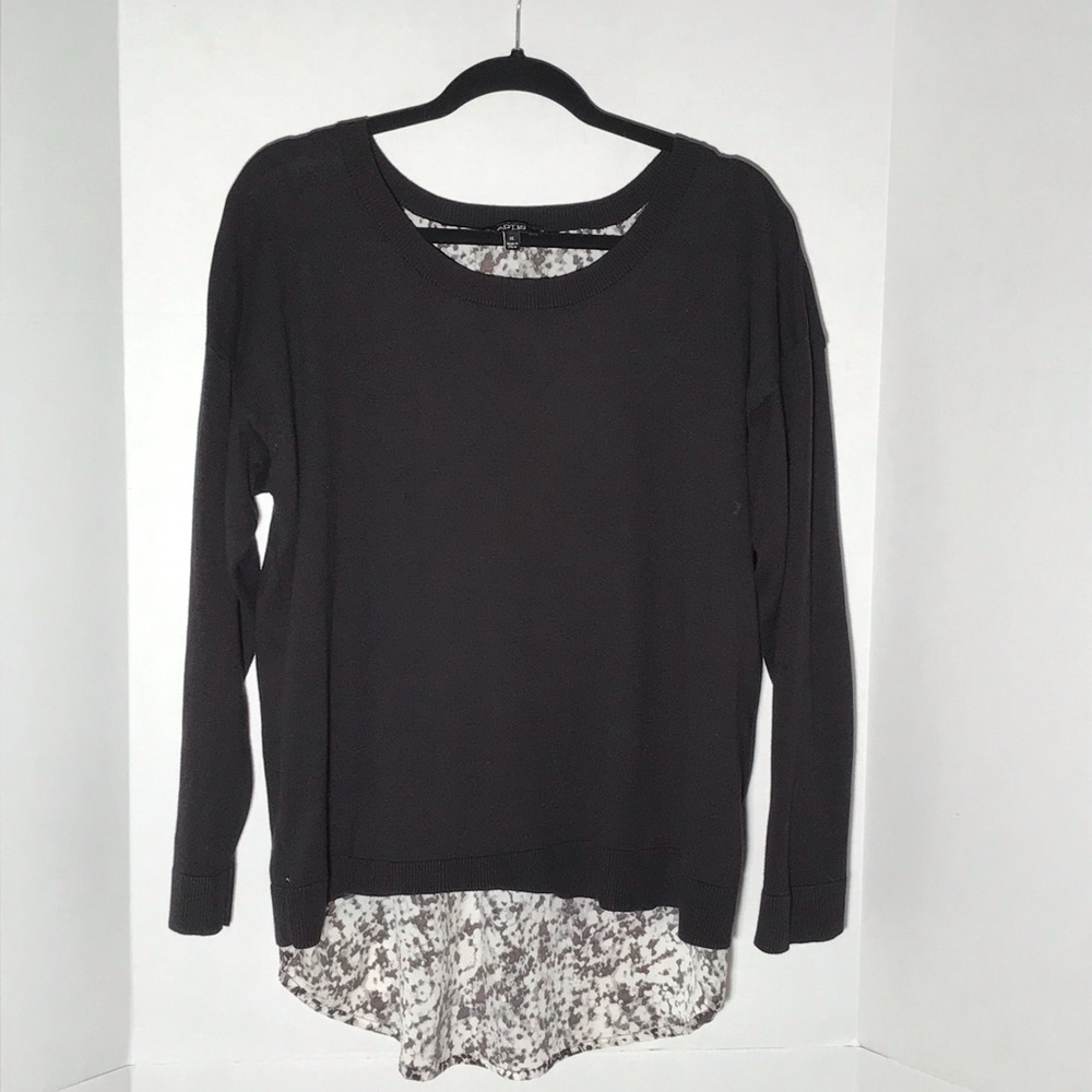 Apt.9 Black Split Back Sweater Size XL